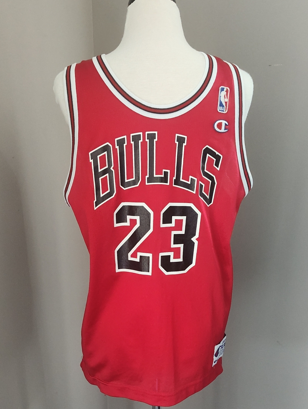 Champion Red Bulls Jordan #23 Basketball Jersey with Black & White Trim